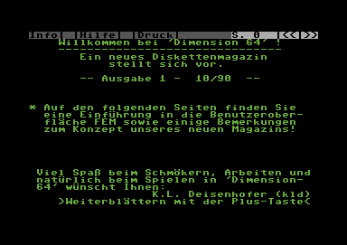 Screenshot Ausgabe 01 – Oktober 1990