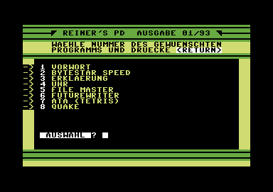Screenshot Ausgabe 01 – 01/93