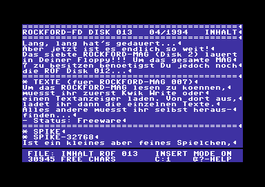 Screenshot Ausgabe 13 – April 1994
