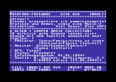 Screenshot Ausgabe 16 – Mai 1994